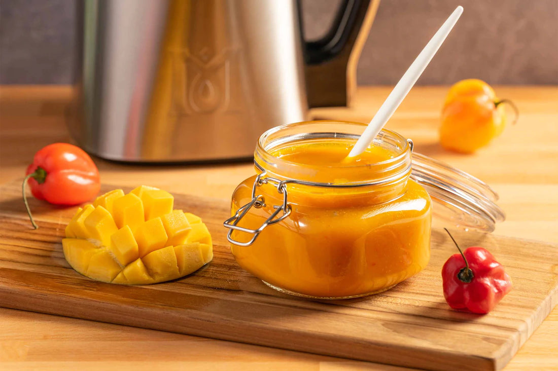 Mango Habanero BBQ Rib Sauce made in the MagicalButter Machine